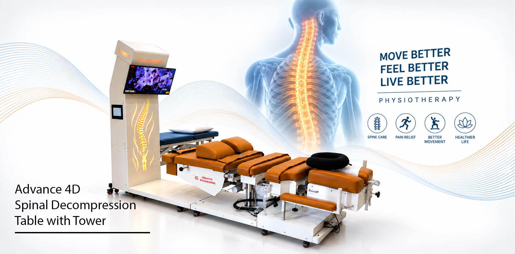 Advance 4D Spinal Decompression Table with Tower